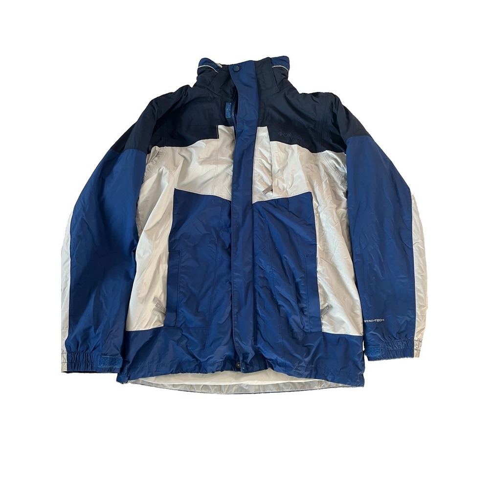 Columbia Interchange Bugaboo 3n1 Omni Heat Ski Jacket Mens Small Blue Gray